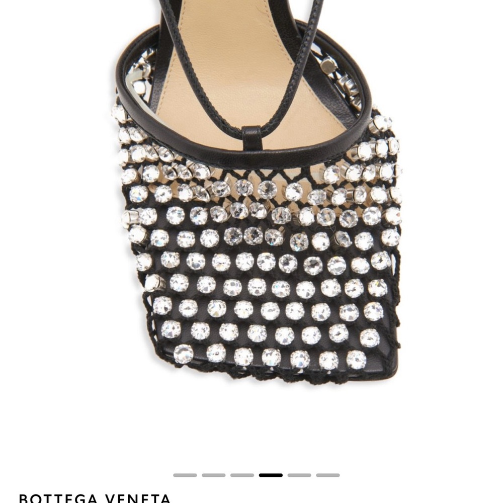 BOTTEGA VENETA
Rhinestone Leather Stiletto Pumps
